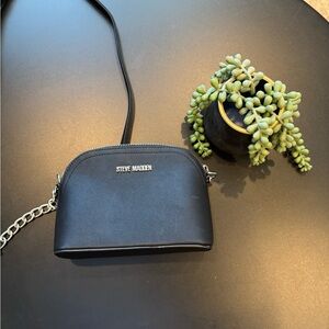 Steve Madden Black Crossbody Bag with Chain Detail